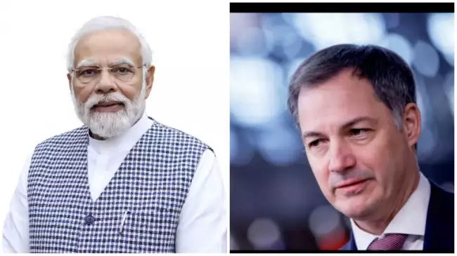 प्रधानमंत्री नरेन्द्र मोदी ने बेल्जियम के प्रधानमंत्री अलेक्जेंडर डी क्रू के साथ बातच