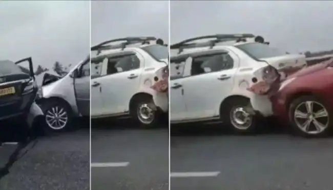 बेंगलुरु में बड़ा सड़क हादसा, बस ड्राइवर ने खोया बैंलेस, कई गाड़ियां आई चपेट में