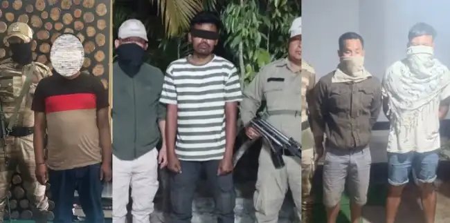मणिपुर में सुरक्षाबलों ने बरामद किए भारी मात्रा में हथियार, चार उग्रवादी गिरफ्तार!