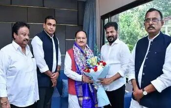 तेलंगाना के लिए खाद की उपलब्धता पर केंद्रीय मंत्री जे.पी. नड्डा और मुख्यमंत्री रेवंत रेड्डी के बीच बैठक