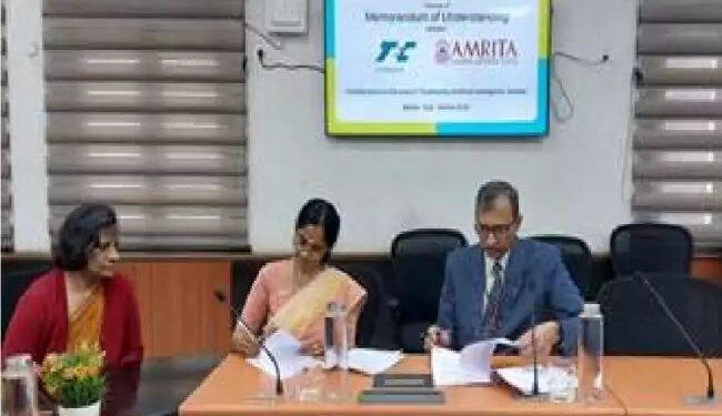 दूरसंचार इंजीनियरिंग केंद्र और अमृता विश्वविद्यालय ने समझौता ज्ञापन पर हस्ताक्षर किए