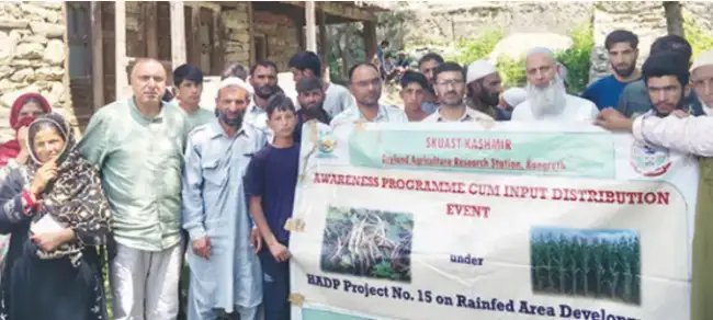 माछिल के ऊंचाई वाले इलाकों में वर्षा आधारित खेती को बढ़ावा देने SKUAST-K ने की पहल