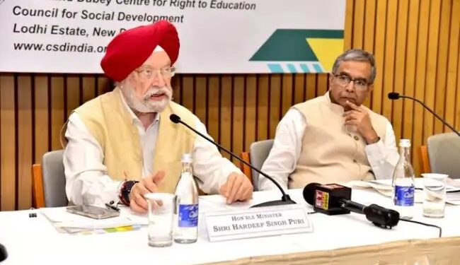 भारत की विकास यात्रा के केंद्र में शिक्षा होनी चाहिए: हरदीप सिंह पुरी
