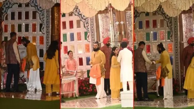 अंनत- राधिका की हल्दी में सेलेब्स ने किया खूब धमाल, इस लुक में नजर आए भाईजान