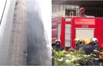 मंबई: टाइम्स टावर में लगी भीषण आग, दमकल विभाग की 8 गाड़ियों का रेस्क्यू जारी