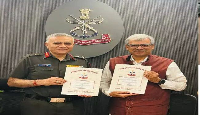 सशस्त्र बल चिकित्सा सेवा और भारतीय चिकित्सा अनुसंधान परिषद ने साझेदारी की
