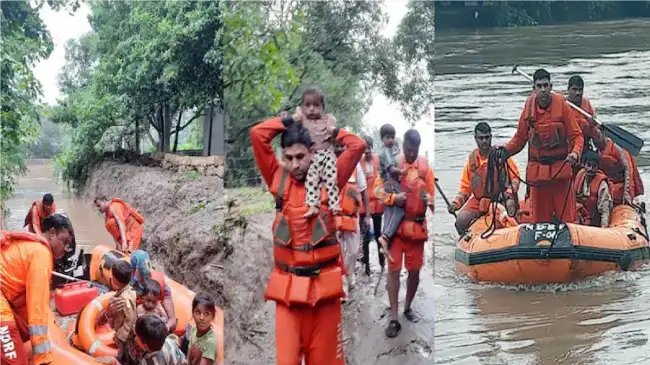 गुजरात: बारिश बनी आफत, शहर- शहर बाढ़ का कहर, 28 की मौत, हजारों का रेस्क्यू