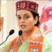 चुनावी सभा में बीजेपी प्रत्याशी कंगना पूरे रौ में दिखीं