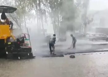 बारिश के बीच हरियाणा से आई अजीबो- गरीब तस्वीर, कांग्रेस ने साधा सरकार पर निशाना