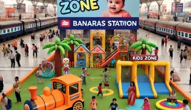 बनारस रेलवे स्टेशन पर खुला पहला ‘रेल गांव’, बच्चे ले सकेंगे खेल-कूद का आनंद