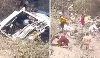 हाथरस में बड़ा हादसा, 150 फीट गहरी खाई में गिरी श्रद्धालुओं की बस 7 की मौत, कई घायल