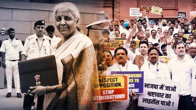 संसद की कार्यवाही शुरु होते ही विपक्ष का हल्ला बोल, बजट को बताया पर उठाए सवाल, नारेबा