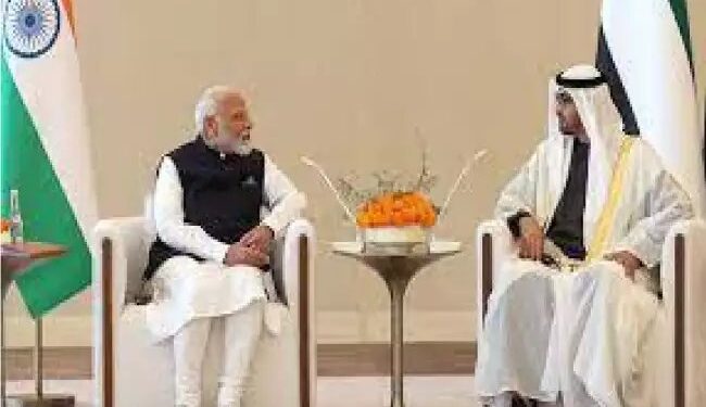 प्रधानमंत्री नरेंद्र मोदी ने यूएई के राष्ट्रपति से मुलाकात की, कई मुद्दों पर चर्चा