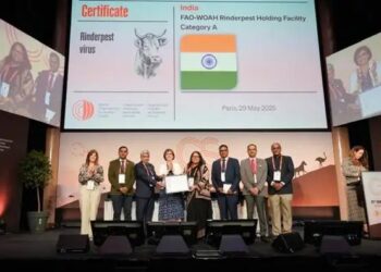 भोपाल स्थित ICAR-NIHSAD को WOAH–FAO द्वारा ‘कैटेगरी A रिंडरपेस्ट सुविधा’ का दर्जा मिला