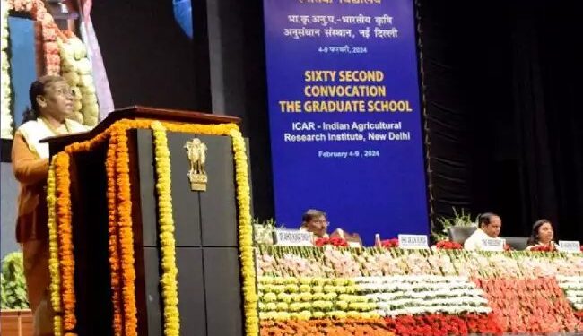 ICAR दीक्षांत समारोह में 26 विषयों में 543 छात्र-छात्राओं को डिग्री प्रदान की  गई