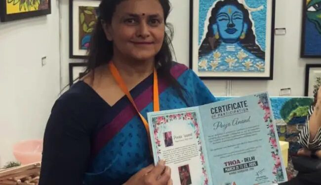 पूजा आनंद की पत्थर और बजरी की कला दिल्ली हाट प्रदर्शनी में चमकी
