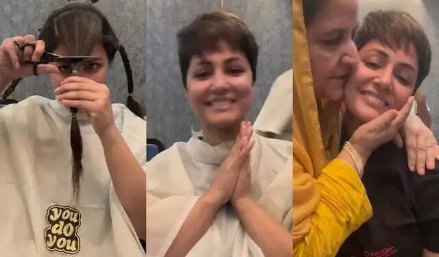 कीमोथेरेपी के बाद हिना खान ने काटे खुद के बाल, बिलक बिलकर रोई मां…!