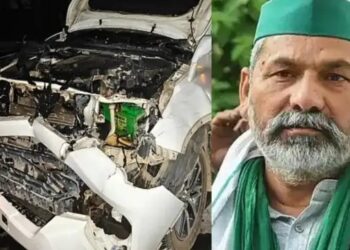 मुजफ्फरनगर: राकेश टिकैत की कार का भीषण एक्सीडेंट, नीलगाय से टकराई कार