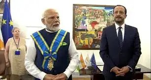 “साइप्रस का सर्वोच्च सम्मान: PM मोदी को मिली ‘ऑर्डर ऑफ मेरिट’, आतंकवाद के खिलाफ भारत को मिला साइप्रस का समर्थन”
